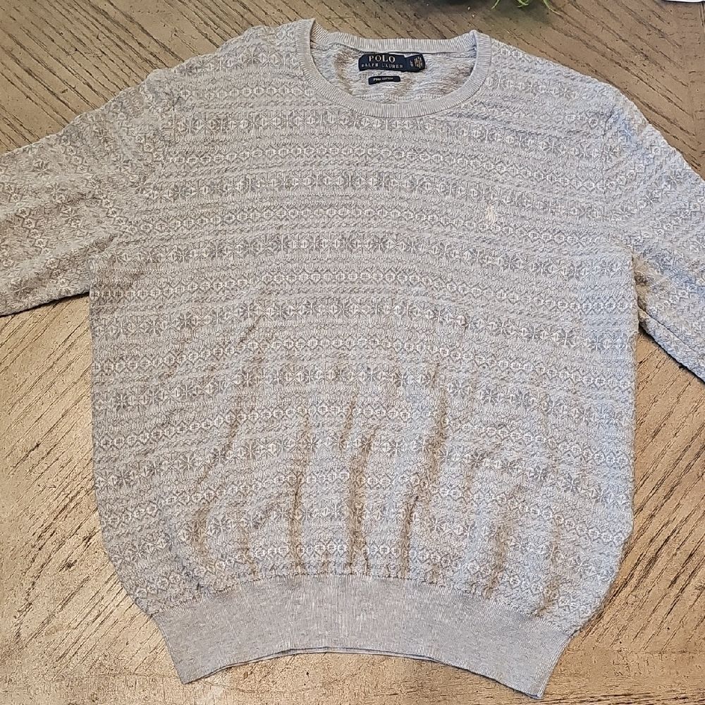 Polo by Ralph Lauren Gray Sweater Size L Mens